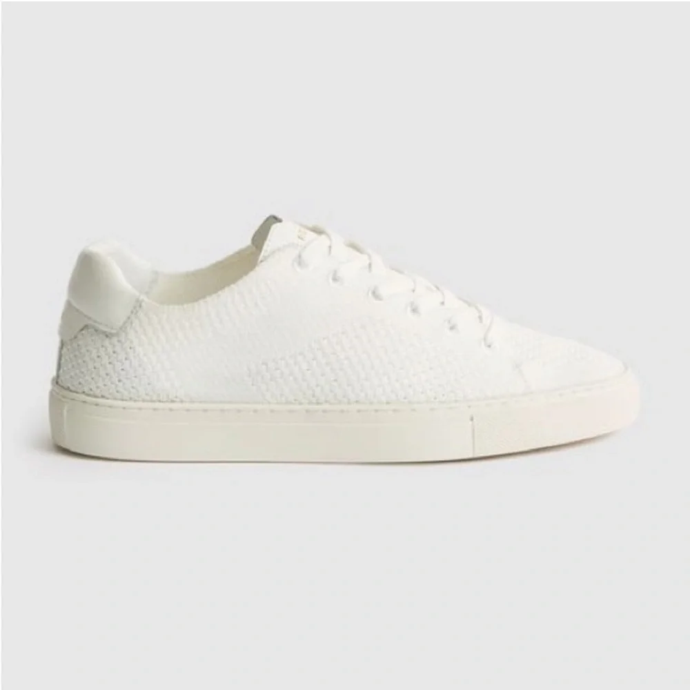 Reiss NEW Brackley Knit Off White Sneakers Size 6 - Picture 2 of 9